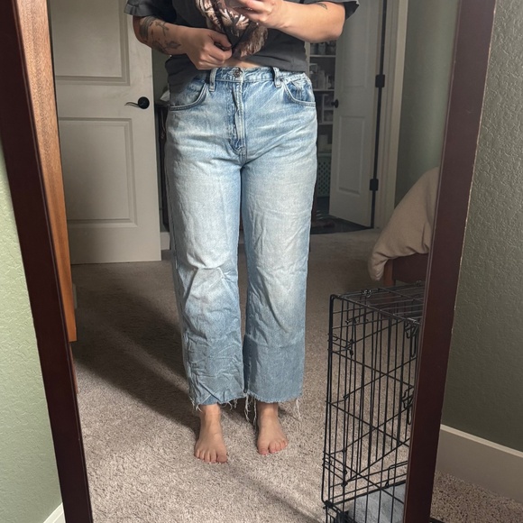 Reformation Val 90s Mid Rise Straight Cropped Jeans Manzanita - Size 29 - Picture 6 of 8